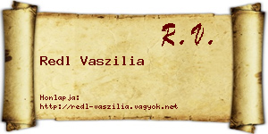 Redl Vaszilia névjegykártya